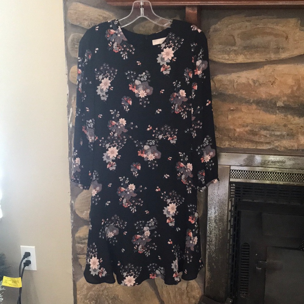 NWOT Loft fit and flare floral dress